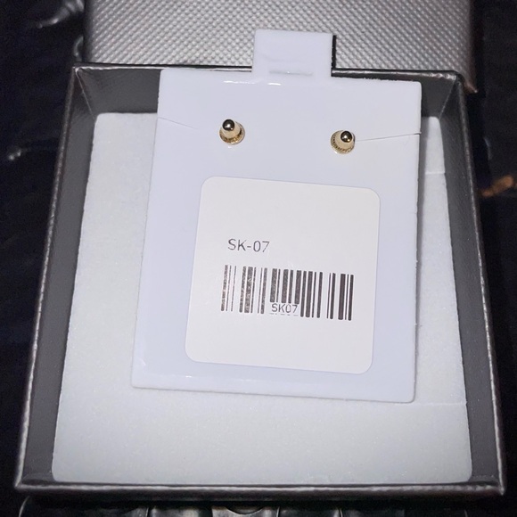 14K Gold Crystal Earrings - Picture 4 of 4